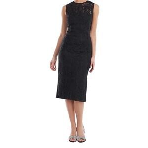 JS Collection dress Theodora Midi sleeveless sheath black size 2